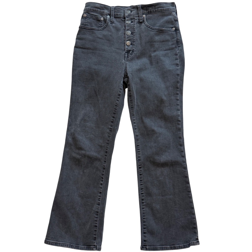 Madewell Cali Demi-Boot Black High-Rise Button Fly Jeans Women's Size 28